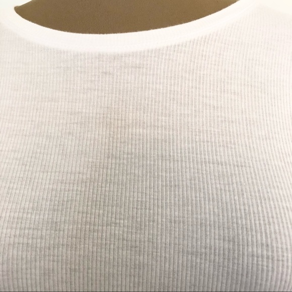 {Zara} White Ribbed Tee - Picture 2 of 5